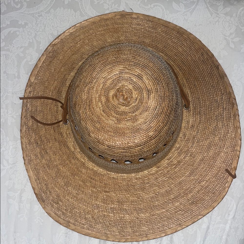 Tula Natural Tan Wide-Brim Straw Sun Hat with Vent Detail - Picture 6 of 7